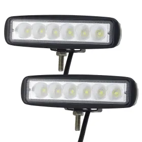 5869591848 Willpower 6 Inch Led Work Light Bar 2pcs 18w Flood Lamp For Vehicle Off