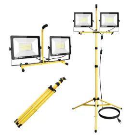 Eu-sjj-xpg2x100-zb-yz Willpower Tripod Stand Led Work Light 100w 2 Dual Head Floodlight Adjusta