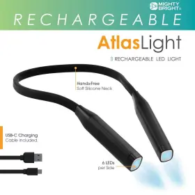 94851727 Withit Mighty Bright Rechargeable Led Atlas Neck Light - Black