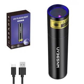 Sv4-yf Wmcodmw Uv Flashlight Rechargeable 365nm Black Light For Pet Urine Detection Usb - C