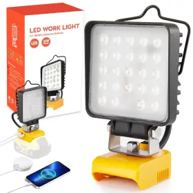 Wofluas 749799782369 Led Work Light For Dewalt 18v 20v Battery 32w 3200lm/16w 1600lm Flashlight