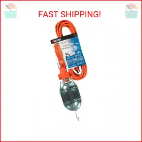 Woods 078693006814 0681 18/3-gauge Sjtw Trouble Light With Metal Guard And Outlet 75-watt 25