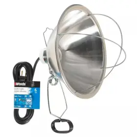 300w Woods 313054394378 6 Ft Brooder Clamp Work Light Heat Lamp 18/2 Sjtw 10 Inch Reflector Bulb Guard
