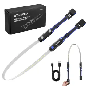 Workpro 820909615019 200lm Rechargeableunderhood Led Work Light 25 Inch Magnetic Long Bars