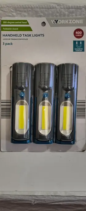 Workzone 099100272857 Handheld Task Lights 3 Pack 400 Lumens