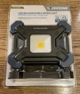 Workzone Nprwl-25 2000 Lumen Work Light Led Rechargeable- New Sealed Indoor And Outdoor