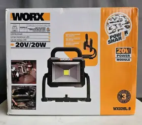 Wx026l.9 Worx 20v Cordless Led Work Light - Tool Only No Battery Or Charger