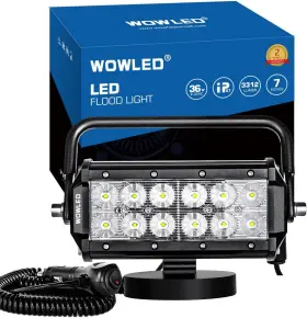 Wow Factor 445027919967 Wfpower 36w Led Work Light Magnetic Base Mount Portable Flood For Car