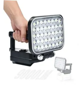 Zjm001 Wrneaoch 35w 9000lm Rechargeable Led Work Light Ipx6 Waterproof Portable Job Site