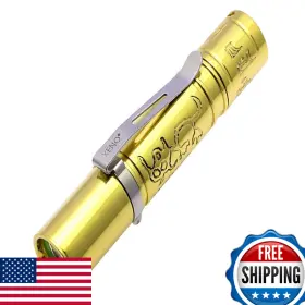 B01m8gxt7p Xeno Special Brass Version Handheld Led Flashlight Es1 Cu Detachable Clip 6