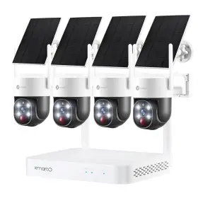 Xmarto 746060250619 100% Wire-free Solar Ptz Home Security Camera System Wireless 4-set 2