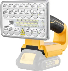 Xyuan Tech 313042624685 For Dewalt 20v Max Led Work Light Hiesuan 18w 2000lm Jobsite Powered By
