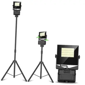 Mbl30-1 Yat Lighting 9000lumen Rechargeable Led Work Light With Stand 5000k Portable Cordless