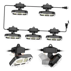 Swe10-05 Yat Lighting 50ft Led Construction String Lights Super Bright 7500lm 75w Adjuest 90&180