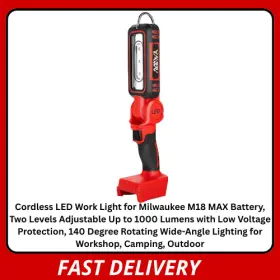 Yawv 787502964381 Led Work Light For Milwaukee M18 Battery 1000 Lumens Cordless And Adjustable