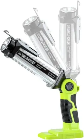 Yex-bur Tech 313094028059 Flashlight For Ryobi 18v Battery 25w 2000lm Led Work Light Portable Fl