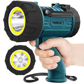 B0cx1q1sxz Yierblue 120 000 Lumen Led Rechargeable Spotlight Floodlight Combo Ip67 Wat