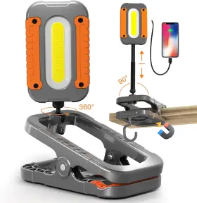 Yifeng Baking 705353124945 Rechargeable Led Work Light With Clamp 3000lm Magnetic Clip-on