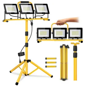Ykxjm 727376366683 21000 Lumen Work Lights With Stand 3 Adjustable Heads Led