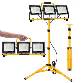 Yurnomy 727376180456 21000 Lumen Work Lights With Stand 3 Adjustable Head Led Light Ad