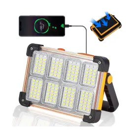 Lp-246145-1 Yxqua 120w Solar Rechargeable Work Light 144 Led 10000lm Portable Flood With