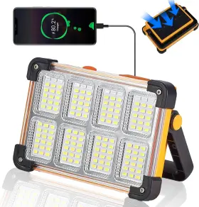 Lp-246145 Yxqua 120w Solar Rechargeable Work Light 144 Led 10000lm Portable Flood