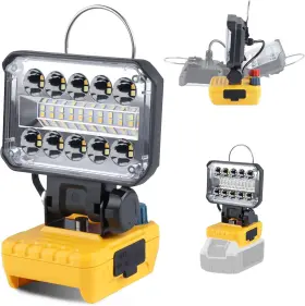 Lp-246220 Yxqua Led Work Light For Dewalt 20v Battery 90w Max 5400lm Flashlight Portable Flood