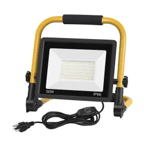 Yyujialiang 607603270092 50w 5600lm Led Work Light With 16.5ft Cord Ip66 Waterproof Portable Flood L
