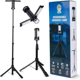 Zarei 313038983987 Rechargeable 10000mah Camping Light With Tripod 6.5ft 2200lm 4-led Dimmable New