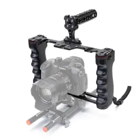 Dv-hde-ge22 Zeadio Video Rig Cage Aluminum Filmmaking Movie Making Kit With Top Handle And Arca T
