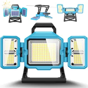 600w Zenndpoon 717686794030 Solar 52000mah Rechargeable Work Light 52000 Lumen Foldable Led Li