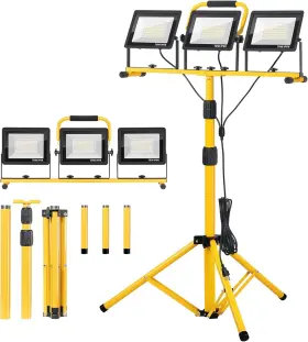 Zetunlo 711181244069 21000lumen Led Work Lights With Stand - 3 Head Portable Light