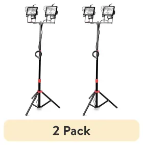 1000w Zhejiang Greatstar Industrial Co. Ltd 313057542547 Hyper Tough Halogen Portable Work Light With Tripod - 2 Pack