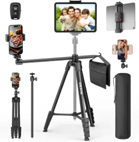 Oht-80 Zikzok 70 Inch Phone Tripod And Selfie Stick Horizontal Overhead Extendable Camer