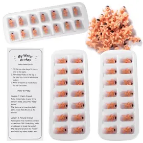 Zjjzgyxintai 734914941615 My Water Broke Baby Shower Game With 80 Mini Plastic Babies 3 Ice Cube Trays