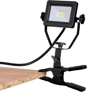 Zone Industry Corp. 313104451471 1200 Lumens Portable Led Clamp Work Light With 5ft 120v Ac/60hz Power Plug Ligh