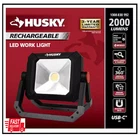 Husky Rechargeable Led Work Light 2000 Lumens Magnet Base Indoor And Outdoor Use New. Price: $36.36.