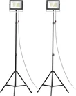 Led Work Light With Stand: Set 22000 Lumen 200W Tripod - Adjust New. Price: $145.99.
