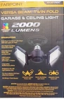 Farpoint- Versa Beam Twin Fold Garage & Ceiling Light 2000 Lumens New E12. Price: $12.17.