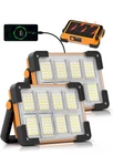 Pack 120W Solar Rechargeable Work Light, 144 Led With New. Price: $49.99.
