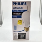 Vintage Philips Soft White 3-WAY PS25 Mogul Base Light Bulb 100/200/300W Nib New. Price: $29.99.