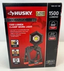 New Husky 1004 557 188 1500 Lumens Rechargeable Clamp Led Work Light. Price: $41.35.