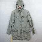 Abercrombie Fitch Jacket Womens Hood Utility Military Grunge Outdoor Zip Snap Pre-owned. Price: $6.08.
