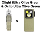 Olight Iultra Olive Green Oal Keychain Flashlight & Oclip New. Price: $63.98.