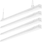 8FT Led Shop Light Fixture, 110W, 12200 Lm, Linkable, 4 Pack New. Price: $333.99.