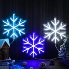 Roceei 3 Pcs Snowflake Neon Sign, Led Lights Winter Blue And White New. Price: $47.23.