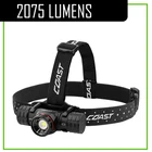 Coast XPH34R 2075 Lumen Usb-c Rechargeable Dual Power Headlamp Twist Focus New. Price: $71.00.