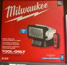 Milwaukee 2123 Utility Remote Control Search Light With Hardwire Base New. Price: $450.00.