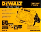 Dewalt DCL077B Led Compact Task Light 12V & 20V Work Spot Max Tool Open. Price: $94.97.