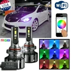 Rgb 9005 9006 Led High Low Beam Headlight Drl Fog Bulbs App Control New. Price: $65.99.